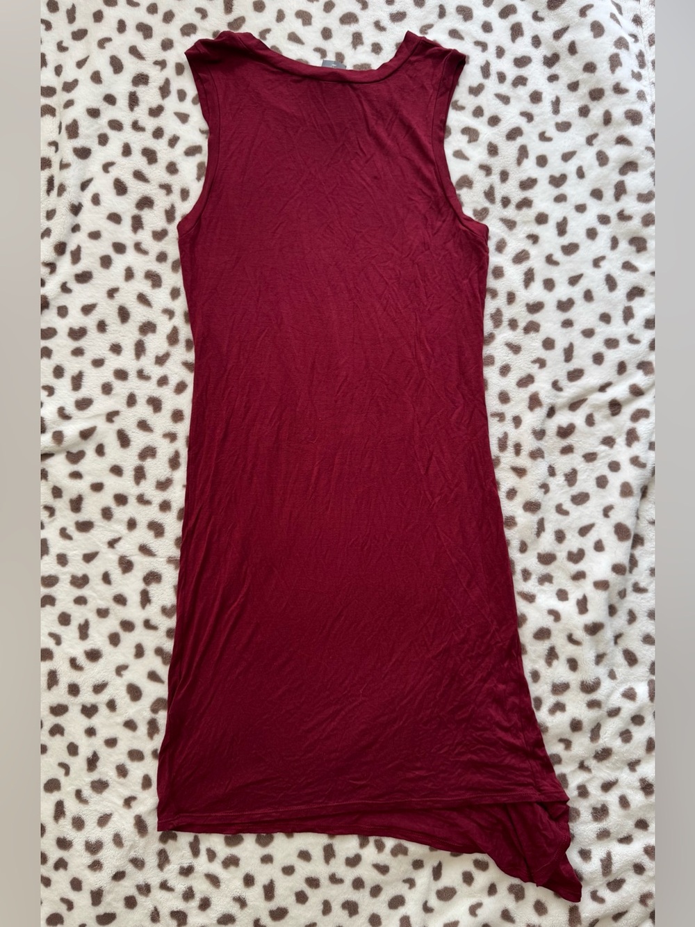 Poetry Sleeveless Tank Dress in Deep Wine